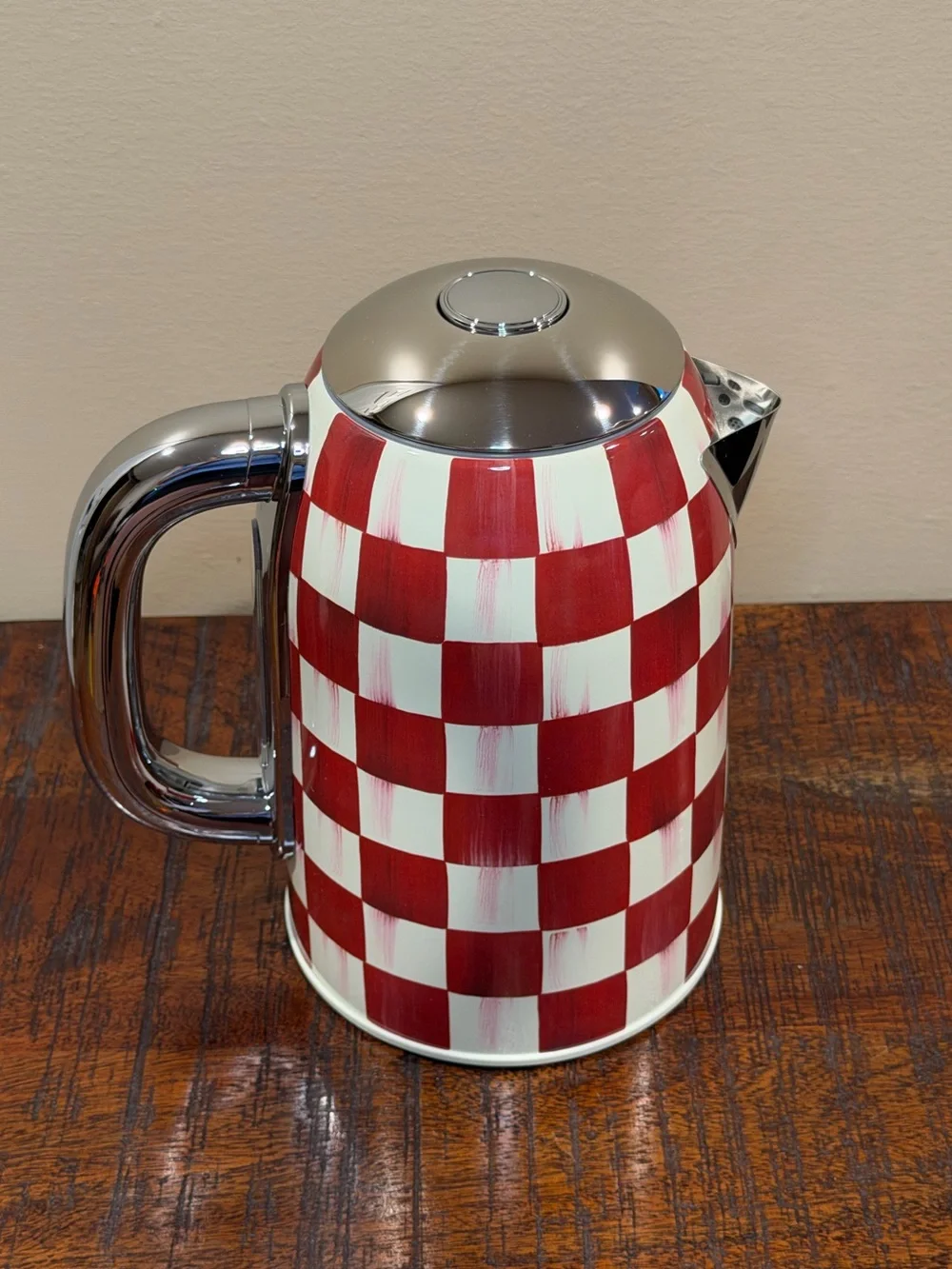 MacKenzie-Childs Cherry Check Electric Kettle
